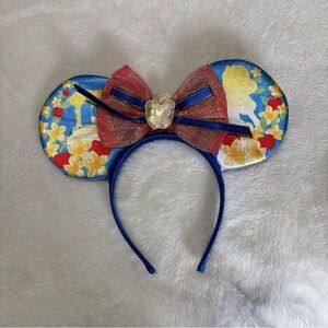 Disney Snow White Mickey Ears headband princess apple bow
